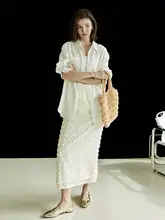 流れる素材のフリンジデザインストレートスカート【ユニークなデザイン】（セットアップ対応）