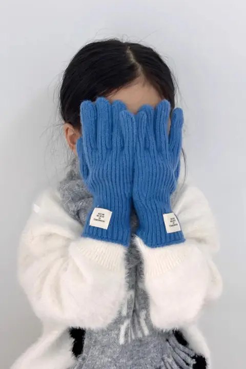 冬用子供用ニット手袋【男女兼用・保温・五本指】