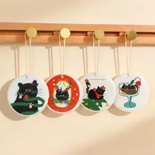 猫デザインのキッチン用掃除クロス【木材パルプコットン・吸水性・多用途】