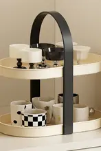 マルチレイヤーのマグカップ収納ラック【テーブル用・持ち運び可能・デスクトップ用】（セットアップ対応）