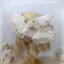 オリジナル手作り フランス風エレガント麦わら帽子【ロリータスタイル・アウトドア用・日除け】
