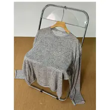 洗練されたデザイン！薄手長袖Tシャツ【カジュアル・ルーズフィット・黒】