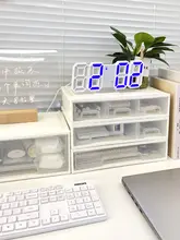 デスク用収納ボックス【引き出し式・透明・文具・化粧品・学生寮用】
