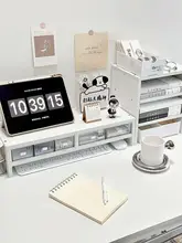 パソコン用デスクスタンド【引き出し付き・収納ラック・ノートパソコン対応】