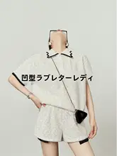 米灰色のレディースパンツ【極上の柔らかさ・フィット・夏用・ショートパンツ】（セットアップ対応）