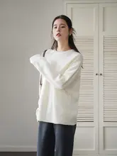 開朗家 100%ウールセーター【ラウンドネック・厚手・フィット・女性用】