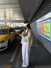快適な混紡コットン製フィットパンツ【脚口調整可能・女性用・スリムデザイン】