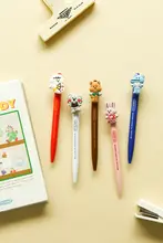 ゲルインキボールペン ノック式 可愛い 動物キャラクター 黒 学生 文房具 韓流 「Dailylike」