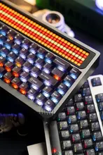 Wooting製 PC用 スモーク透明キーボードキャップ【純正高さ・マグネット軸対応】