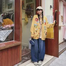 美式復古ウォッシュドデニムハイウエストワイドパンツ【男女兼用・プリーツデザイン】