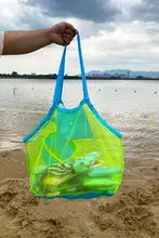 赤ちゃん用ビーチおもちゃ収納バッグ【大容量・アウトドア用・メッシュ】