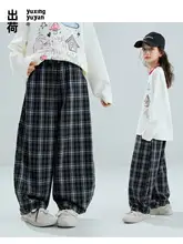 トレンド感あふれるキッズ秋用ワイドレッグパンツ【レディース・韓国風・おしゃれ】（セットアップ対応）