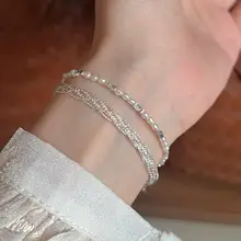 S925純銀製 編み込みデザインブレスレット【女性用・高級感・贈り物】