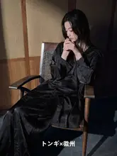 中式デザインの長袖パジャマ【極上の柔らかさ・ゆったりシルエット・外出可能】（セットアップ対応）