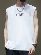 夏用薄手のアイスシルク速乾タンクトップ【ゆったりサイズ・メンズ】