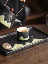 粗陶製 お茶用茶盤【家庭用・小型・煎茶用】