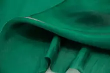 薄手の光沢感ある翡翠色サテン生地【シャツ・漢服用】