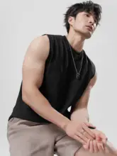 快適な涼感！速乾性の男性用ジムベスト【ノースリーブ・夏用】