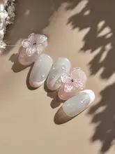 夢幻的なネイルデザイン！桜柄ネイルシール【クリスタルフラワー・3Dエンボス・光沢バックシール】