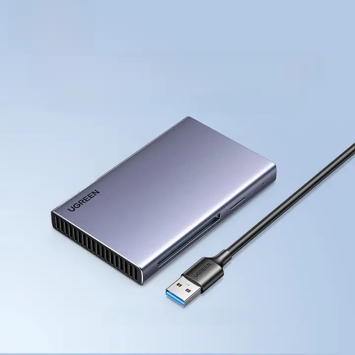 UGREEN USB3.0高速リーダー 5-in-1 多機能変換器【SD/CF/TF/MS/M2カード・Type-C対応・カメラ用】