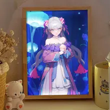 アニメ風のデスクトップ装飾ランプ【鏡・小夜灯・二次元ゲームキャラクター】
