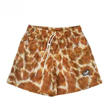 slamble メンズスポーツショートパンツ【トレーニング・フィットネス・動物柄メッシュ・バスケットボールスタイル・ゆったり】