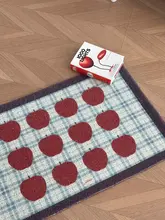 アップルデザインの玄関マット【耐汚れ・滑り止め・キッチン・バスルーム用】