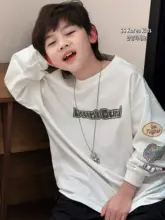 おしゃれな男児用長袖Tシャツ【春用・コットン・キッズ用】（セットアップ対応）