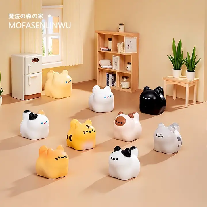 かわいいミニ猫フィギュア【デスク用・DIY装飾・カートゥーン】