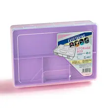 健桦 R770 2層透明プラスチック収納ボックス【デュアルロック・美術用スケッチ鉛筆ケース・調整可能な仕切り付き】