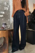 活性染色デニムパンツ【ストレート・ルーズフィット・春用】