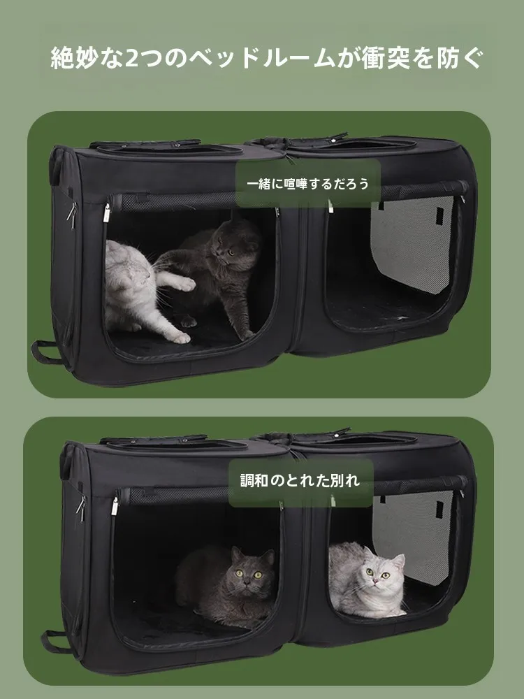 ペット用車載キャットハウス：防毛・防汚設計で通勤中のペットの安全を守る