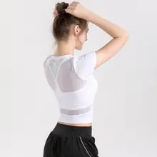イエローディア レディースフィットネスTシャツ【露腰・伸縮性・速乾・ショートスリーブ・ヨガ用】