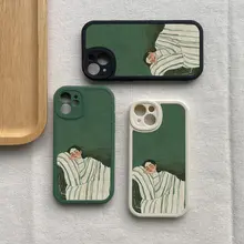 スマホケース ルーズ 油絵風 グリーン系 フルカバー ソフト iPhone16 iPhone15 iPhone14 iPhone13 HUAWEI Xiaomi vivo対応