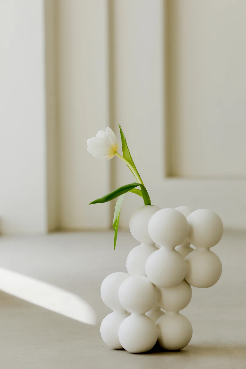 デザイン2x2花器【suomuブランド・マット仕上げ・高温陶器・水培用・単独花瓶】
