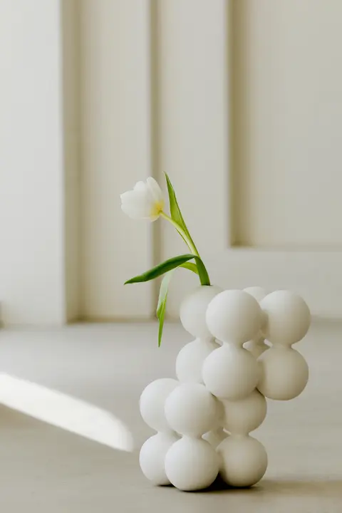デザイン2x2花器【suomuブランド・マット仕上げ・高温陶器・水培用・単独花瓶】