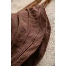 デザイン感溢れる春夏用レトロなリネン女性用バケットハット【砂洗い加工・皺あり・ versatile】