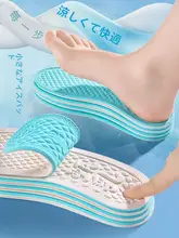 涼感インソール【女性用・ソフト底・快適・滑り止め・吸汗・防臭・通気性】
