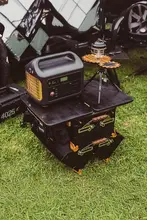 TNR 折りたたみ式多機能収納ボックス【アウトドア・キャンプ用品・アルミ合金製・オープンタイプ】