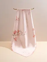 シルクプリント小型スカーフ【女性用・ギフトに最適・夏用】