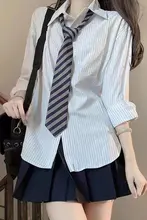 日本式アカデミックデザインの制服用ネクタイ【酒紅色ストライプ・穴あけ不要・手作り】