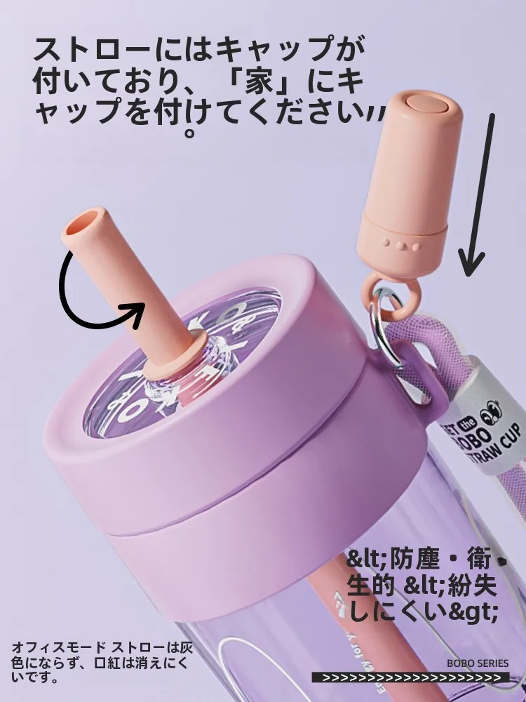 トライタン製ストロー付き水筒：子供用400mlで夏季・ドリンクシーンに最適な洗いやすい設計