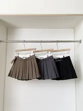 刺繍入り高腰プリーツスカート【女性用・甘め・防透視】（セットアップ対応）