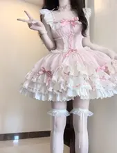 可愛らしいピンクのバレエ風ケーキスカート【ロリータスタイル・日常用】

