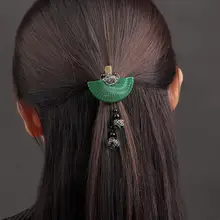 優雅な古風緑色ヘアクリップ【復古デザイン・中式ヘアアクセサリー】