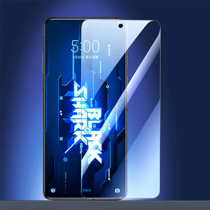 Shanmo ブラックシャーク5 Pro用 ガラスフィルム【全画面対応・指紋防止・高透明】