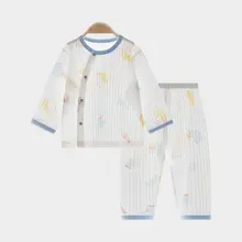 ベビー夏用パジャマ【薄手・長袖・男の子と女の子兼用・涼感仕様】（セットアップ対応）