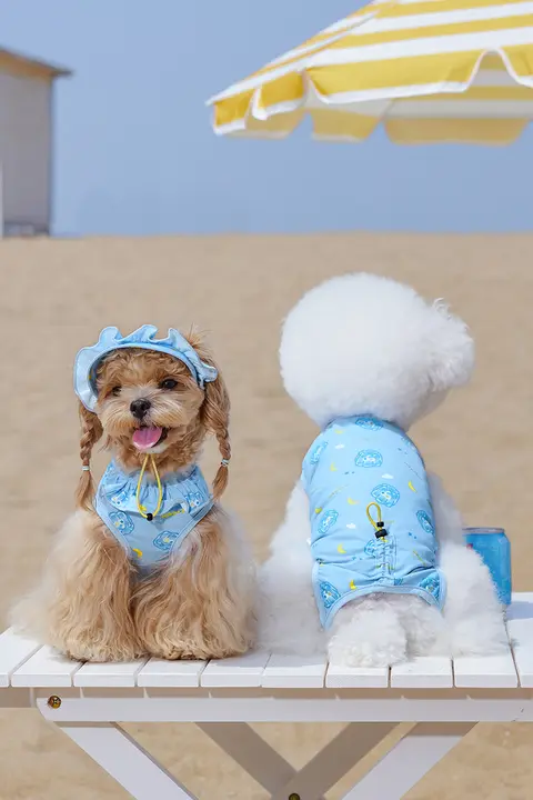 小型犬用UVカット帽子【イアフラップデザイン・おしゃれなペット用】