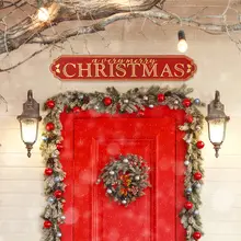 クリスマス装飾 欧風レトロアイアンウォールプレート【ウェルカムボード・クリスマスツリー・暖炉装飾】