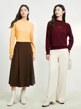 冬用ウールカシミヤニットトップス【レディース・洗練されたデザイン】